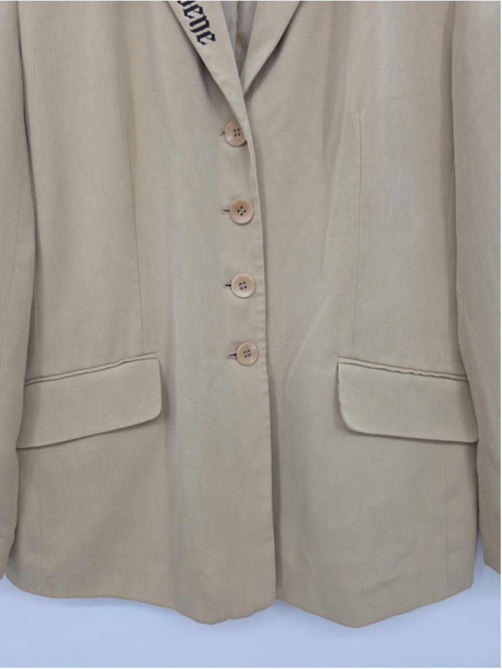 Vintage Talbots Pure Silk Blazer Size 12 Beige Old Money Quiet Luxury - Picture 6 of 16